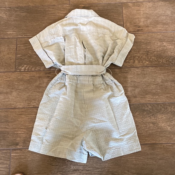 Madewell Seersucker Camp Romper XS Nf853 - Picture 5 of 5
